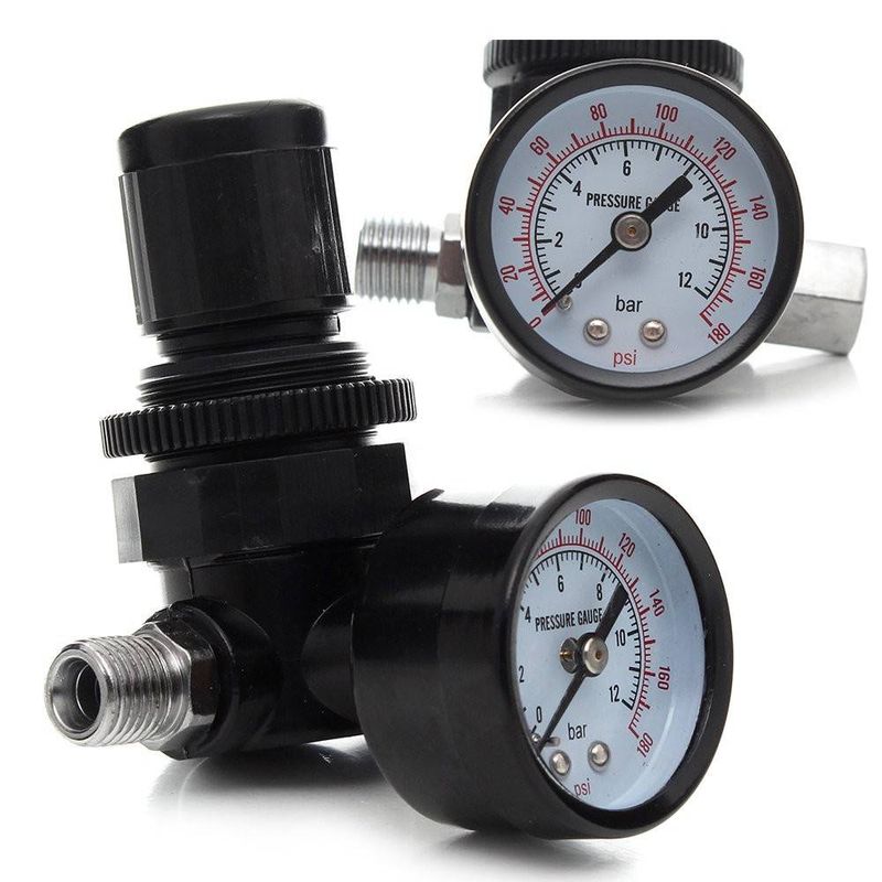 Casa si Gradina - Electrice - Echipamente electrice - Accesorii compresoare - Regulator de presiune pentru pistol de pulverizare, Tagred, cu manometru 1/4, TA130 - Infinity.ro