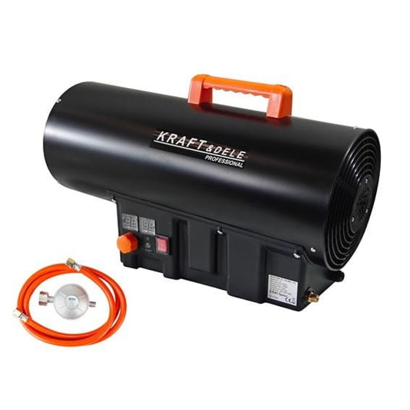 Casa si Gradina - Electrice - Echipamente electrice - Aeroterme industriale - Tun pe gaz Kraft&Dele KD11706, 40kW, cu termostat si tambur prelungitor 20m (3x2.5mm) - Infinity.ro