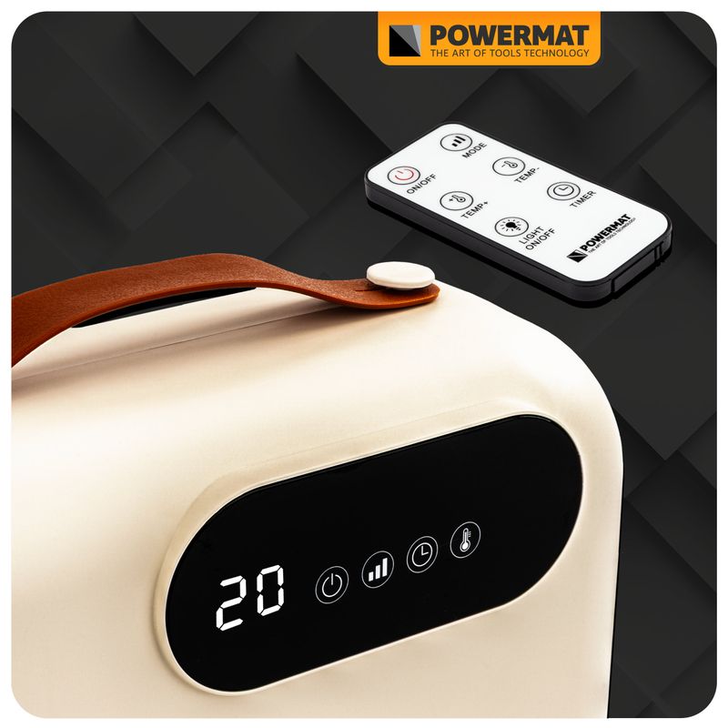 Casa si Gradina - Termice - Generatoare de aer cald - Incalzitor cu ventilator Powermat PM-TWE-2000D-LCD, 2000W, LCD, telecomanda PM1398 - Infinity.ro