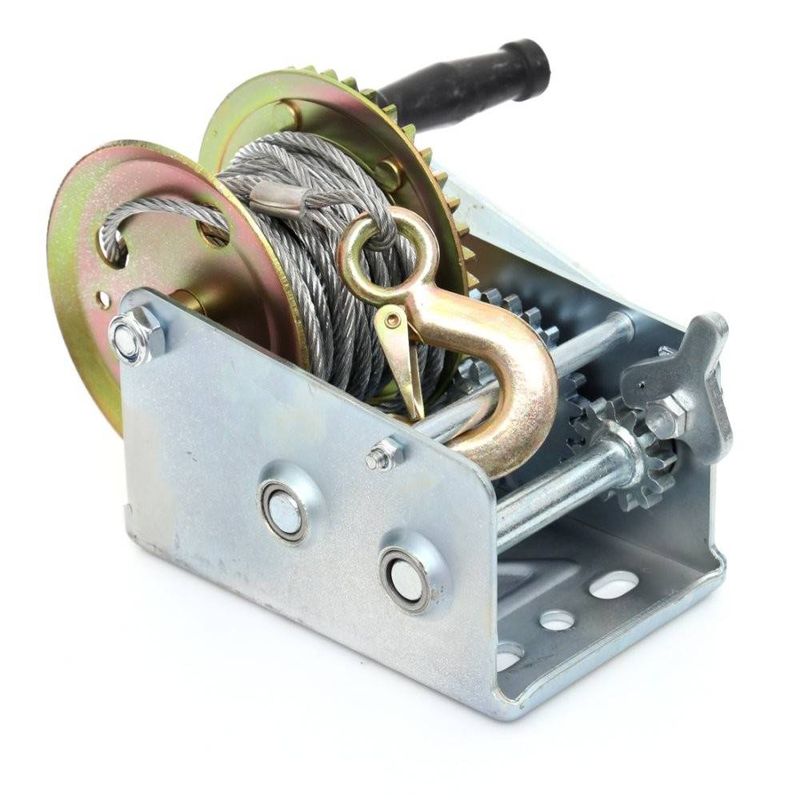 Auto si Moto - Reparatii si depanare - Scule auto - Echipamente de ridicare si sprijin - Troliu manivela 1134kg (2500LBS), franghie 10m, TA406 TAGRED - Infinity.ro