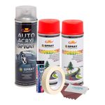 Auto si Moto - Reparatii si depanare - Scule auto - Echipamente de vopsit - Kit complet reparatie si vopsire jante culoare Rosu Fluorescent, V2 - Infinity.ro