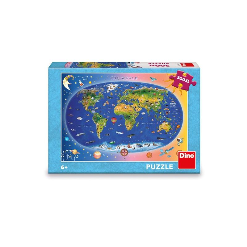 Jucarii, Copii si Bebe - Jucarii si jocuri - Jocuri si puzzle - Puzzle - Puzzle Harta lumii, 300 piese - DINO TOYS - Infinity.ro