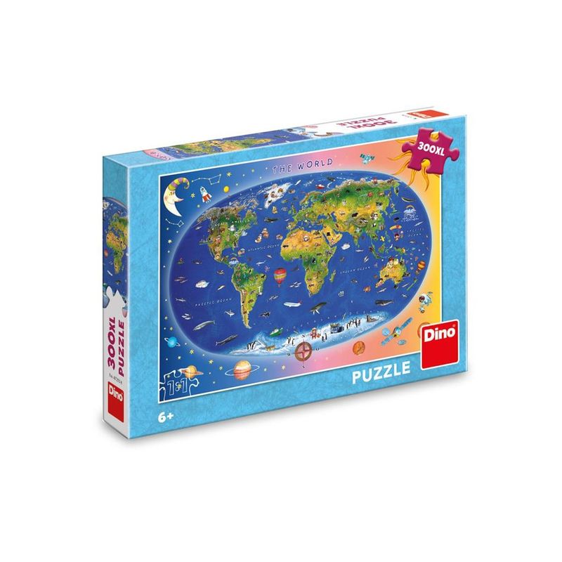 Jucarii, Copii si Bebe - Jucarii si jocuri - Jocuri si puzzle - Puzzle - Puzzle Harta lumii, 300 piese - DINO TOYS - Infinity.ro