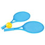 Sport si Outdoor - Sporturi cu paleta - Badminton - Rachete si fluturasi badminton - Pereche de rachete cu minge TechnoK, albastru - Infinity.ro
