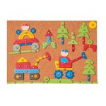 Jucarii, Copii si Bebe - Jucarii si jocuri - Jocuri si puzzle - Puzzle - Joc de constructie Woodyland Tabla de pluta cu pioneze si ciocan - Infinity.ro