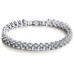 Fashion, accesorii si bijuterii - Femei - Bijuterii femei - Bratari femei - Bratara Tennis cu Pietre Semipretioase Zirconiu, 18 cm, Silver - Infinity.ro