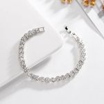 Fashion, accesorii si bijuterii - Femei - Bijuterii femei - Bratari femei - Bratara Tennis cu Pietre Semipretioase Zirconiu, 18 cm, Silver - Infinity.ro