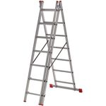 Casa si Gradina - Constructii - Scari si accesorii interioare - Scari aluminiu/ otel - Scara aluminiu, Metalkas, 3 tronsoane, 7 trepte, max 150 kg, 1.9-3.47 m - Infinity.ro