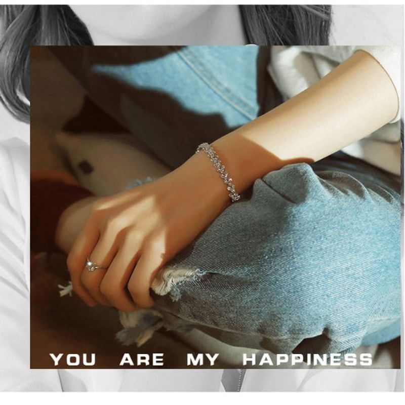 Fashion, accesorii si bijuterii - Femei - Bijuterii femei - Bratari femei - Bratara Tennis cu Pietre Semipretioase Zirconiu, 18 cm, Silver - Infinity.ro