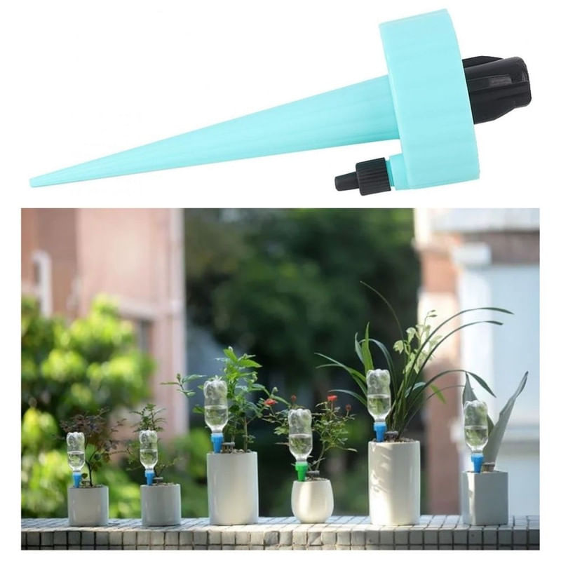 Casa si Gradina - Gradinarit si plante - Instalatii si accesorii pentru irigatii - Accesorii irigare - Set 3 buc Picuratoare cu valva pentru irigare, Debit de apa reglabil, pentru plante de interior, PP, 16.5 cm - Infinity.ro