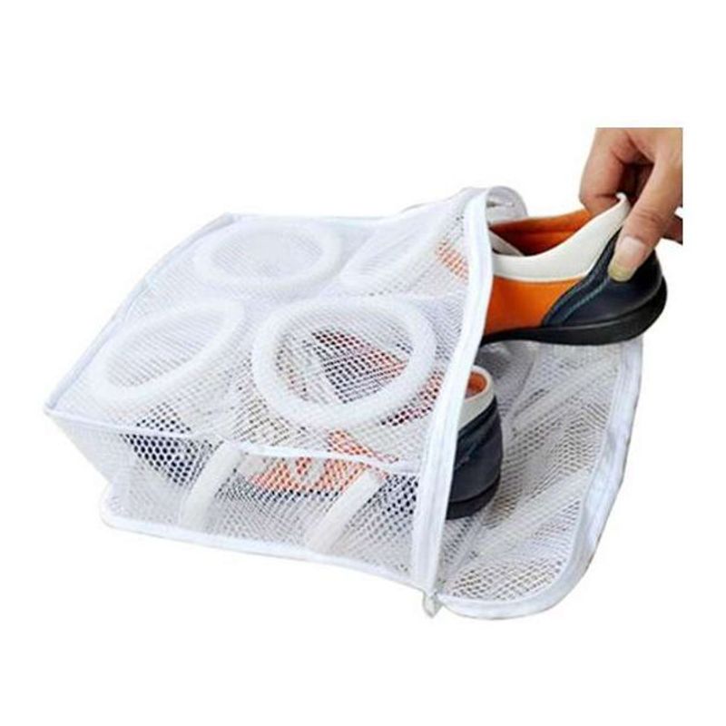 Electronice si Electrocasnice - Masini si uscatoare de rufe - Accesorii masini de spalat si uscatoare - Saculet pentru spalarea si uscarea pantofilor ce necesita o protectie ridicata, Alb, 28 x 27 cm - Infinity.ro