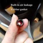 Auto si Moto - Piese auto si accesorii - Piese auto - Tuning - Set 4 capace hexagonale decorative pentru valva auto, Aluminiu, 1.8 cm, Rosu - Infinity.ro