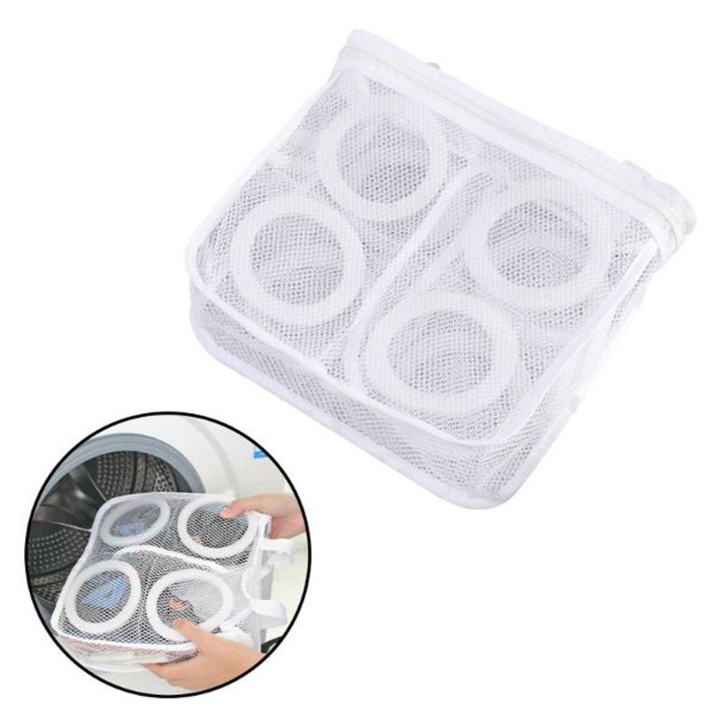 Electronice si Electrocasnice - Masini si uscatoare de rufe - Accesorii masini de spalat si uscatoare - Saculet pentru spalarea si uscarea pantofilor ce necesita o protectie ridicata, Alb, 28 x 27 cm - Infinity.ro