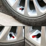 Auto si Moto - Piese auto si accesorii - Piese auto - Tuning - Set 4 capace hexagonale decorative pentru valva auto, Aluminiu, 1.8 cm, Rosu - Infinity.ro