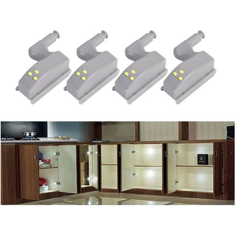 Casa si Gradina - Constructii - Feronerie si accesorii - Balamale - Set 5 buc Balamale pentru mobilier cu iluminare LED, 7.5 x 4 x 2 cm - Infinity.ro