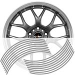 Auto si Moto - Piese auto si accesorii - Piese auto - Tuning - Set 16 inele din autocolant pentru jante culoare Argintiu Lucios - Infinity.ro