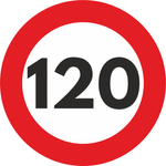 Auto si Moto - Intretinere auto - Stickere auto - Autocolant Sticker "Limita Viteza" Reflectorizant - 120km/h - Infinity.ro