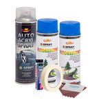 Auto si Moto - Reparatii si depanare - Scule auto - Echipamente de vopsit - Kit complet reparatie si vopsire jante culoare Albastru Fluorescent, V2 - Infinity.ro
