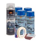 Auto si Moto - Reparatii si depanare - Scule auto - Echipamente de vopsit - Kit complet reparatie si vopsire jante culoare Albastru Metalizat, V4 - Infinity.ro