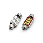 Auto si Moto - Electrice auto - Iluminare si semnalizare - Becuri auto - Set becuri auto cu LED CANBUS sofit compatibil C5W 12 SMD 4014 39mm Alb 12/24V, destinat competitiilor auto sau off-road - Infinity.ro