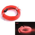 Auto si Moto - Electrice auto - Iluminare si semnalizare - Lumini ambientale - Fir Neon Auto "EL Wire" culoare Rosie, lungime 2M, alimentare 12V, droser inclus - Infinity.ro