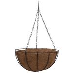 Casa si Gradina - Gradinarit si plante - Plante si ghivece - Ghivece si suporturi - Ghiveci decorativ cu lant, rotund,​​​​​​​ nuca de cocos, 35x35x17 cm - Infinity.ro