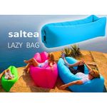 Sport si Outdoor - Camping - Accesorii camping si drumetii - Saltea Autogonflabila "Lazy Bag" tip sezlong, 185 x 70cm, culoare Negru-Violet, pentru camping, plaja sau piscina - Infinity.ro