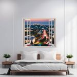 Casa si Gradina - Decoratiuni - Stickere decorative - Folie imprimata color pentru decor perete locuinta, dimensiune 125 x 110cm, model: VIEW TO HAVEN 17 - Infinity.ro