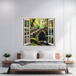 Casa si Gradina - Decoratiuni - Stickere decorative - Folie imprimata color pentru decor perete locuinta, dimensiune 125 x 110cm, model: VIEW TO HAVEN 31 - Infinity.ro