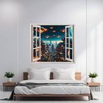 Casa si Gradina - Decoratiuni - Decoratiuni perete - Folie imprimata color pentru decor perete locuinta, dimensiune 125 x 110cm, model: VIEW TO HAVEN 01 - Infinity.ro