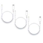 Laptop, Telefoane si Tablete - Telefoane mobile si accesorii - Accesorii Telefoane - Cabluri si adaptoare telefoane - Set 3 Cabluri de Date si Incarcare Mercaton, Type-C / Lightning, Albe, 2A, Viteza 10 Gbps, 1 M - Infinity.ro