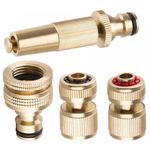 Casa si Gradina - Gradinarit si plante - Instalatii si accesorii pentru irigatii - Aparate pentru stropit gradina - Set de stropit, duza furtun cu accesorii, 4 piese, alama, 3/4", Strend Pro - Infinity.ro