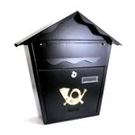 Casa si Gradina - Constructii - Depozitare, transport si protectie - Cutii postale - Cutie postala, neagra, 37x10x37 cm, Romantic - Infinity.ro