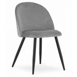 Casa si Gradina - Mobilier - Scaune si fotolii - Scaune - Scaun bucatarie/living, Artool, Bello, catifea, metal, gri, 46x42.5x76.5 cm - Infinity.ro