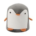 Casa si Gradina - Mobilier - Mobilier copii - Mobilier camera copiilor - Taburet pentru copii, model pinguin, textil, lemn, gri si alb, max 50 kg, 28x34 cm, Chomik - Infinity.ro