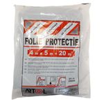 Casa si Gradina - Constructii - Vopsea si tencuieli - Accesorii vopsire si tencuire - Folie acoperire/protectie 4x5 m, 20 mp, LDPE, 60 microni, ARTOOL - Infinity.ro