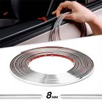 Auto si Moto - Piese auto si accesorii - Piese auto - Tuning - Rola Ornament autoadeziv, 8mm x 15m, culoare Crom SILVER - Infinity.ro