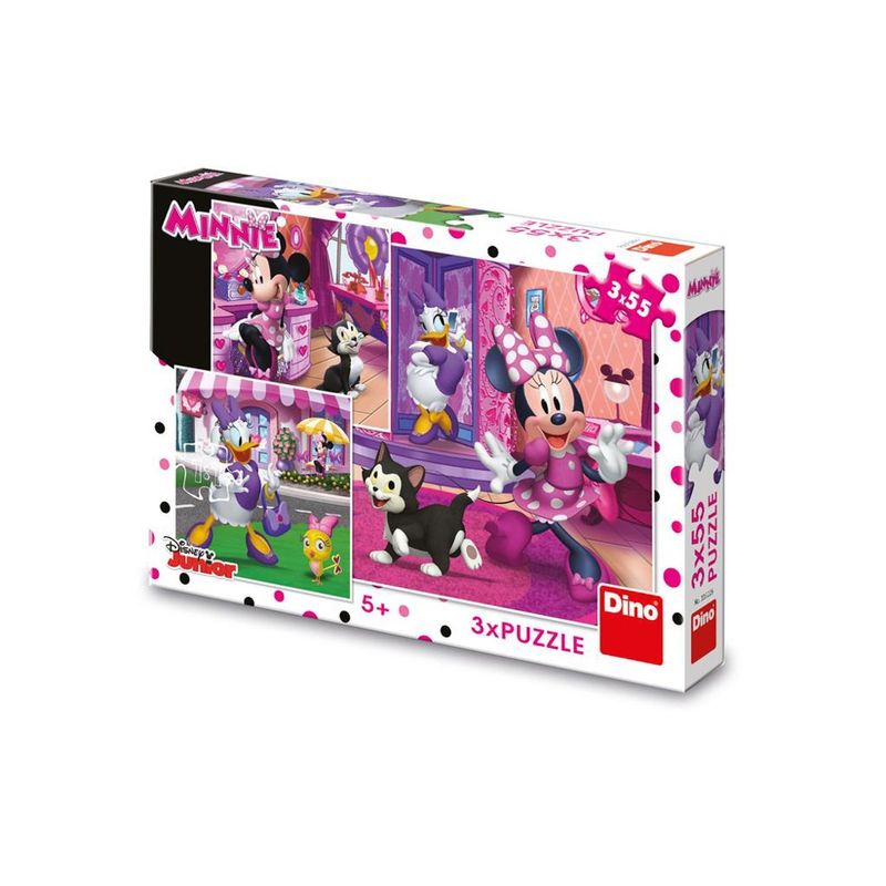 Jucarii, Copii si Bebe - Jucarii si jocuri - Jocuri si puzzle - Puzzle - Puzzle Minnie, 3x55 piese - DINO TOYS - Infinity.ro