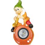 Casa si Gradina - Gradina si terasa - Decoratiuni exterior - Ornamente gradina - Decoratiune gradina, polirasina, lampa solara, pitic cu saxofon, 3xLED, 12x11x22 cm, Strend Pro - Infinity.ro