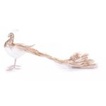 Casa si Gradina - Decoratiuni - Decoratiuni de sezon - Decoratiune Craciun, paun, auriu si alb, 50x20x23 cm - Infinity.ro