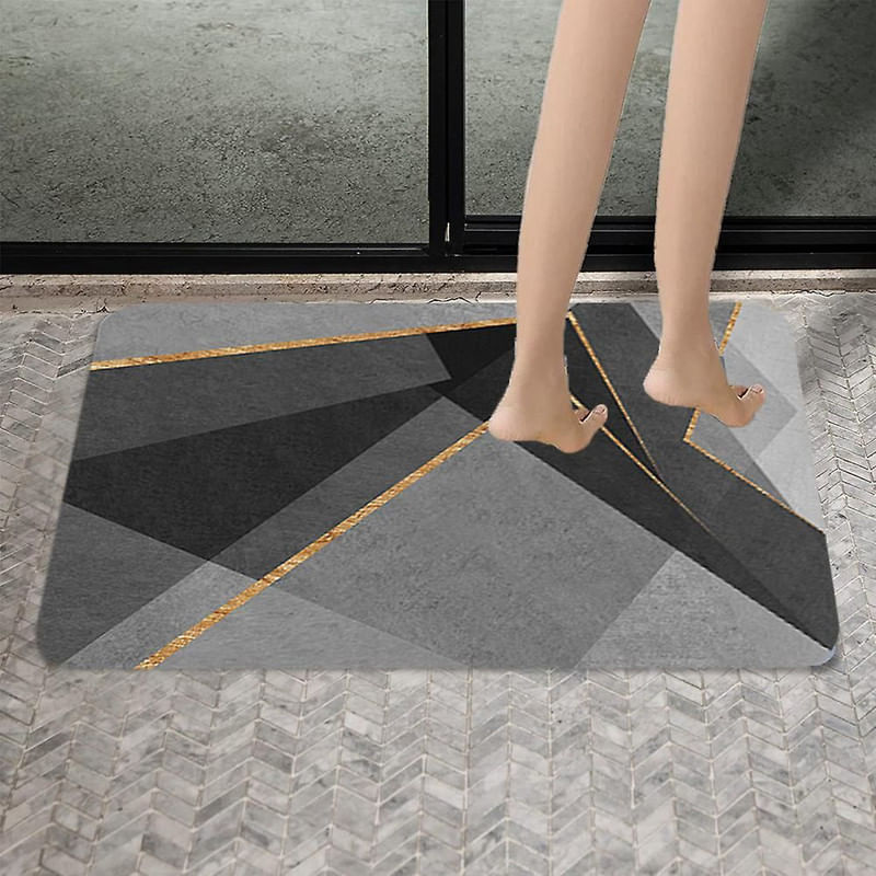 Casa si Gradina - Textile si covoare - Covoare - Covorase baie - Covoras pentru baie ultra absorbant, anti-alunecare, material Diaton, Model Abstract, 50 x 80 cm - Infinity.ro