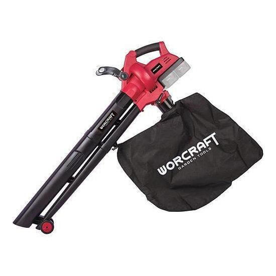 Aspirator/suflanta frunze, 2x20V Li-ion (acumulatori neinclusi), cu sac colector, Worcraft