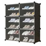Casa si Gradina - Mobilier - Dulapuri si sifoniere - Dulapuri - Dulap modular pentru depozitare incaltaminte, Mufart, plastic, 6 compartimente, 12 rafturi, 85x31x96 cm - Infinity.ro