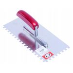 Casa si Gradina - Constructii - Vopsea si tencuieli - Unelte de vopsit si tencuit - Gletiera inox, olejnik, zimti, 10x10 mm, maner lemn, 12x28 cm, rosu - Infinity.ro