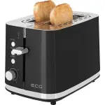 Electronice si Electrocasnice - Electrocasnice bucatarie - Preparare paine - Prajitoare de paine - Prajitor de paine ECG ST 2766 Vintage Nero, 925 W, 2 felii, 7 niveluri de rumenire, negru - Infinity.ro