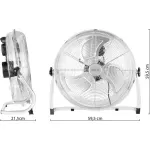 Electronice si Electrocasnice - Climatizare si sisteme de incalzire - Aparate racire aer - Ventilatoare - Ventilator de podea ECG FF 45 Ventus, 45 cm, 100 W, 3 viteze, otel inoxidabil - Infinity.ro