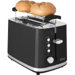 Electronice si Electrocasnice - Electrocasnice bucatarie - Preparare paine - Prajitoare de paine - Prajitor de paine ECG ST 2766 Vintage Nero, 925 W, 2 felii, 7 niveluri de rumenire, negru - Infinity.ro