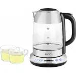 Casa si Gradina - Bucatarie si vesela - Vase pentru gatit - Ibrice - Cana electrica fierbator ECG RK 1781 glass, 1.7 L, 2200 W, 5 setari de temperatura - Infinity.ro