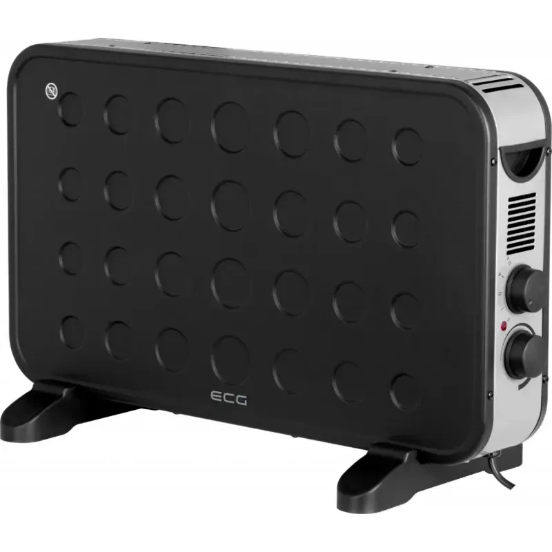 Electronice si Electrocasnice - Climatizare si sisteme de incalzire - Aparate incalzire aer - Convectoare electrice - Convector electric de podea ECG TK 2070 Negru, 2000W, 2 trepte de putere - Infinity.ro