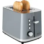 Electronice si Electrocasnice - Electrocasnice bucatarie - Preparare paine - Prajitoare de paine - Prajitor de paine ECG ST 2766 Vintage Scuro, 925 W, 2 felii, 7 niveluri de rumenire, gri - Infinity.ro
